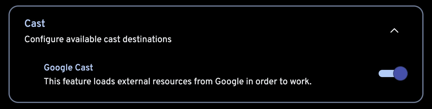 Enable Google Cast Support